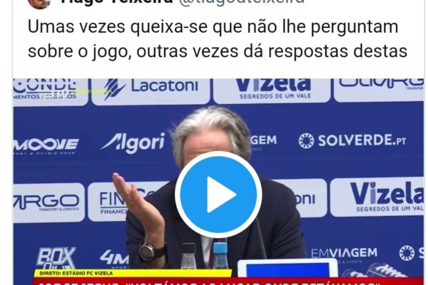 Portistas chocados com falta de humildade de Jesus